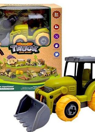 Игровой набор (трактор, инструменты, аксессуары) в короб.18,8*8,8*22,5см