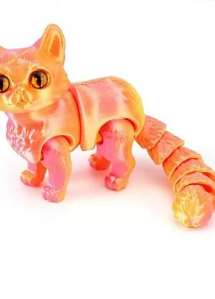 Іграшка 3d антистрес котик персиковий