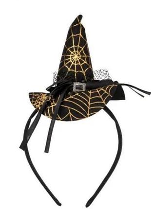 Обруч-капеллюшек ведьмы для хэллоуина, черный, halloween