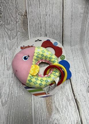 Брязкальце м'яке вм-80335 bimbo, з пискавкою, прорізувачем, шелесткими елементами