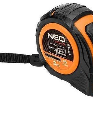 Рулетка neo tools, 3мx16мм, с фиксатором сматывания