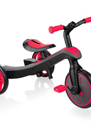 Трехколесный велосипед–беговел globber explorer trike 2 в 1 red