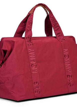 Сумка для мам childhome mommy bag signature burgundy