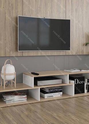 Тв тумба, тумба под телевизор, тумба tv i-177 дуб сонома - белый