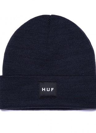 Шапка huf essentials box logo beanie navy