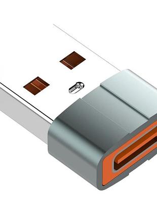 Перехідник ldnio lc150 usb-am to type c сірий