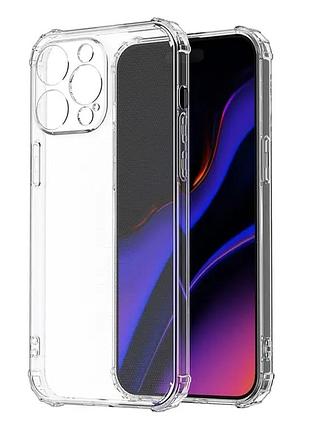 Прозорий чохол для iphone 15 pro max ударостійкий силіконовий shockproof (бампер)