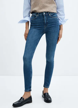 Базовые скинни джинсы mango abby eur 38 р. u9 10 р. высокая посадка/skinny/скинни