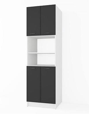 Пенал для кухні, шафа на кухню, тумба кухонна, меблі кухонні с-075 білий — чорний