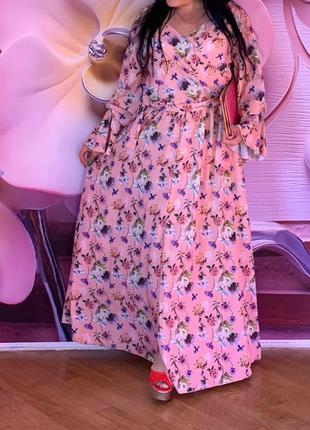 Богемна сукня розмір 48-54 в квітковий принт!