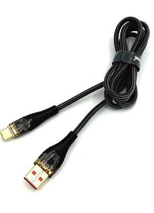 Дата кабель allison c23 fast charging type c 6a 1m чорний