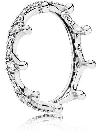 Серебряное кольцо "корона" pandora 17.8