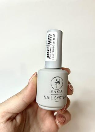Saga professional liquid gel 003, молочно-білий моделюючий гель 15 мл