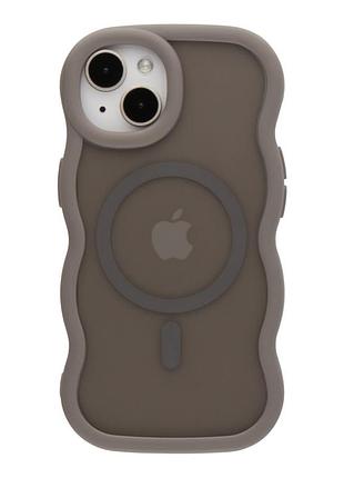 Чехол на iphone 13 серый с magsafe для айфон 13