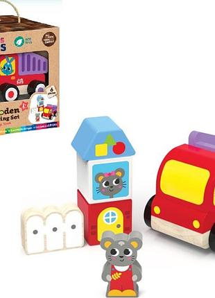 Дерев'яна іграшка kids hits wooden building set dump truck (kh20/016)
