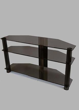 Тумба тв из стекла 1100х350х569 commus евро new bronza bl коричневая