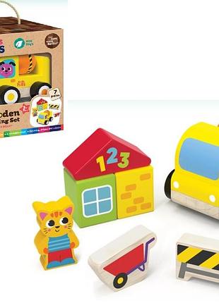 Дерев'яна іграшка kids hits wooden building set cement mixer