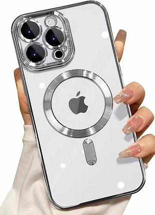 Чехол shining with magsafe iphone 14 pro (silver) 2