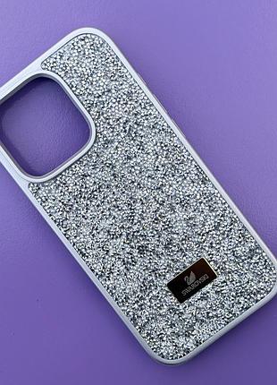 Оригинальный чехол swarovski для iphone 14 (silver)