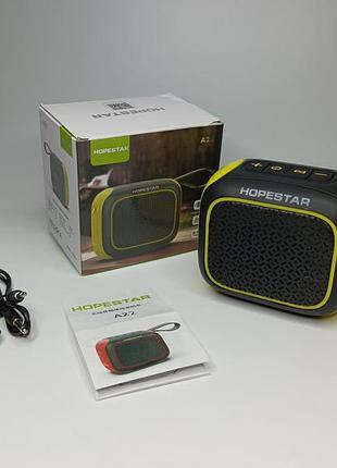 Портативная беспроводная bluetooth колонка hopestar a22 черно-желтая 5w