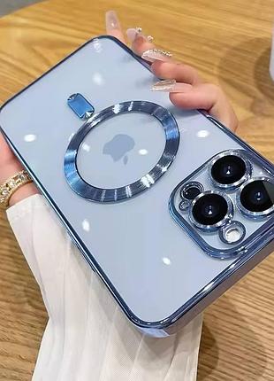 Чехол shining with magsafe iphone 16 pro max (blue)