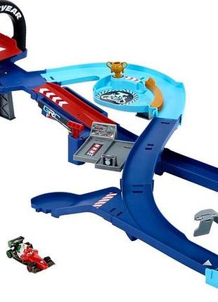 Disney cars grc jumping raceway hxj32 mattel тачки макквін гоночна траса для стрибків ігровий трек
