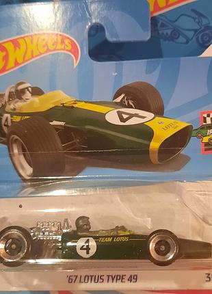 Hot wheels 2024 race day '67 lotus type 49 8/10 188/250 htd99 лотус машинки базові колекційні хот вілс