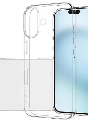 Оригинальный прозрачный тонкий чехол iphone 16