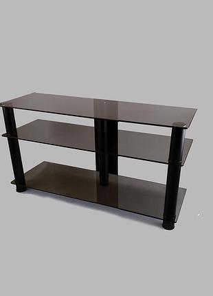 Тумба тв из стекла 1100х350х569 commus аскет new bronza bl коричневая