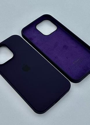 Оригинальный чехол silicone case iphone 16 pro (deep purple)