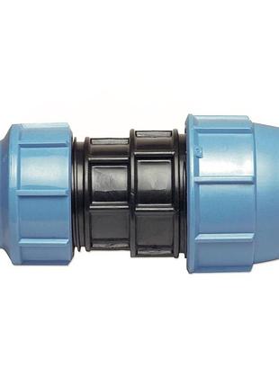 Фитинг муфта редукционная ø 63 х 32 pn16 pp-b зажимная для пластиковых полиэтиленовых труб unidelta 1002