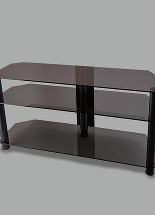 Тумба тв из стекла 1100х350х569 commus меридиан new bronza bl коричневая