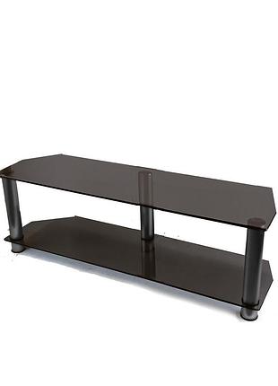 Тумба из стекла под телевизор commus меридиан new mini bronza-met (1100х350х374)