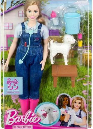 Barbie careers doll livestock farm veterinarian hrg42 mattel барбі лялька ветеринар на фермі з овечкою та аксесу