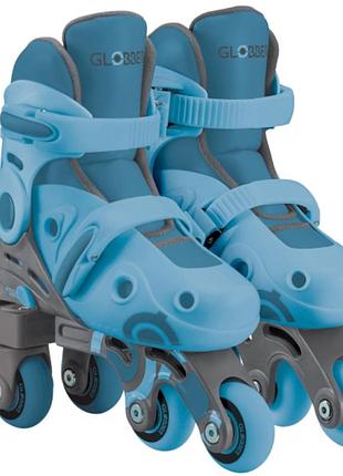 Роликовые коньки globber 2 в 1 blue 30-33 размер