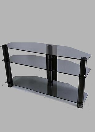 Тумба из стекла под телевизоры диагональю от 20 до 47" commus евро new bl (1100х350х569)