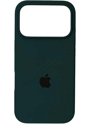 Оригинальный чехол silicone case iphone 17 pro max (forest green))