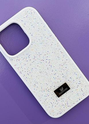 Оригинальный чехол swarovski для iphone 15 pro max (white)