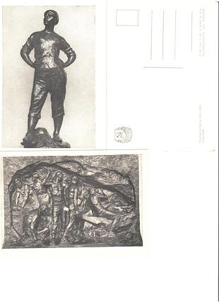 Менье набор открыток 12 шт. изогиз ссср скульптуры картины открытки