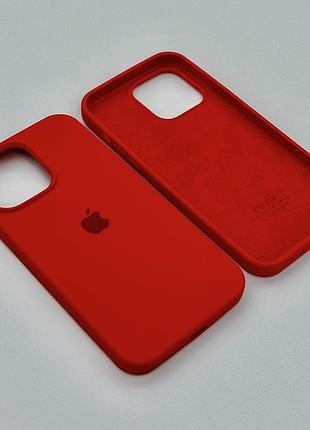 Оригинальный чехол silicone case iphone 16 pro (red)