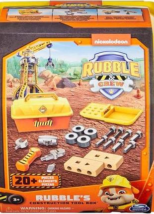Rubble & crew construction toolbox spin master щенячий патруль кремез і команда ігровий набір інструментів 2