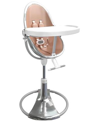Стільчик для годування bloom fresco chrome special edition silver (з вкладишем) rose gold