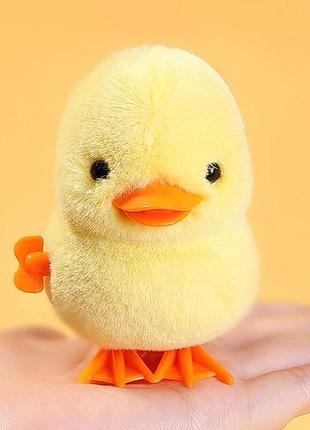 Детская мягкая игрушка заводной утенок (yellow duck), velice