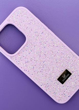 Оригинальный чехол swarovski для iphone 14 pro (light pink)