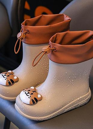 Детские резиновые сапоги на затяжках 25