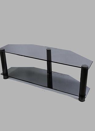 Тумба тв из стекла 1100х350х374 commus евро new mini gray-bl