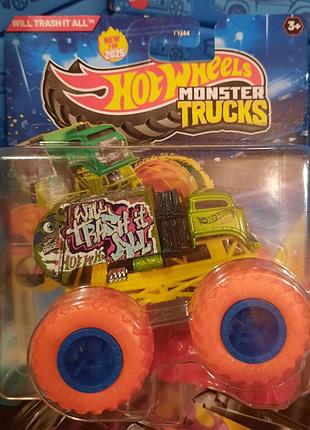 Hot wheels monster trucks 1:64 scale will trash it all jcf04 mattel хот вілс монстер трак віл треш іт олл