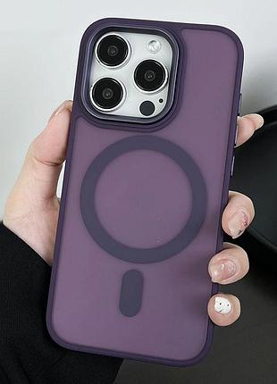 Чехол magnetic color с magsafe iphone 16 (deep purple)
