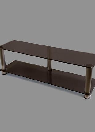 Тумба тв зі скла 1250х350х376 commus аскет mx mini bronza-met коричнева