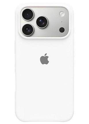 Оригинальный чехол silicone case iphone 17 pro max (white)